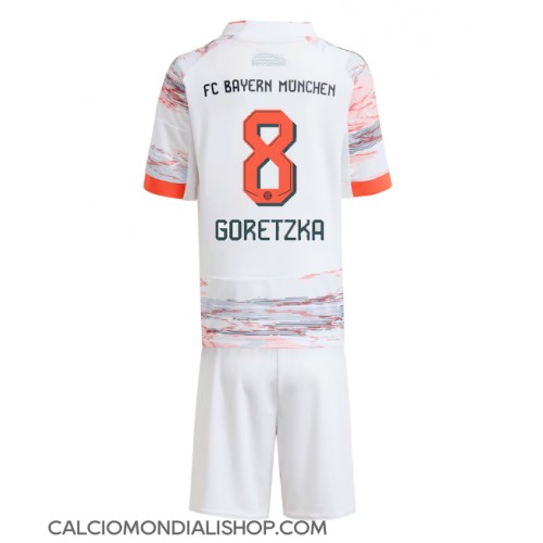 Maglie da calcio Bayern Munich Leon Goretzka #8 Seconda Maglia Bambino 2025-26 Manica Corta (+ Pantaloni corti)